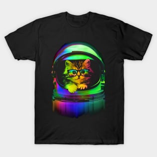 Cool Kitten on the helmet T-Shirt